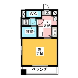 グランデ瓦町【10階】の間取り
