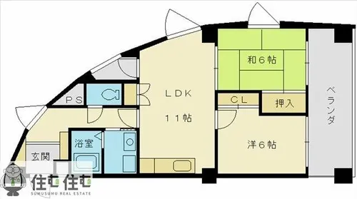 Sun・Cedar【406号室】の間取り