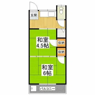 初芝アパート【2階】の間取り