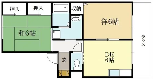CASA竹風館【1階】の間取り