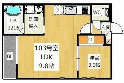 GRANDTIC KRSII【1階】の間取り