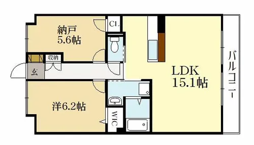 グリーンサム大久保【1階】の間取り