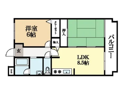 グリーンサム弐番館【2411号室】の間取り