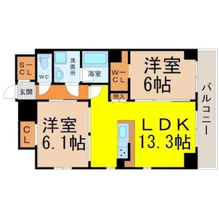 レジーナ鶴舞【13階】の間取り