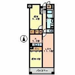 ソーラスフロント富船【5階】の間取り