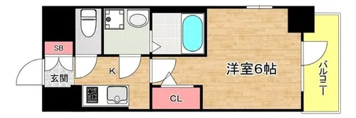 エスリード弁天町桜通レジデンス【305号室】の間取り