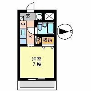 1Kの間取り画像