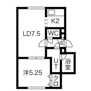 オカップS【203号室】の間取り