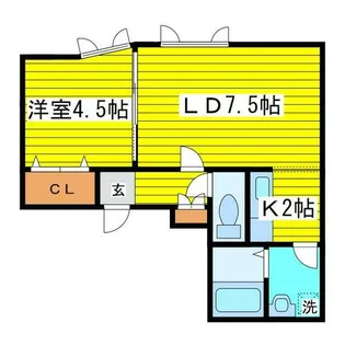 レジスタN10【105号室】の間取り