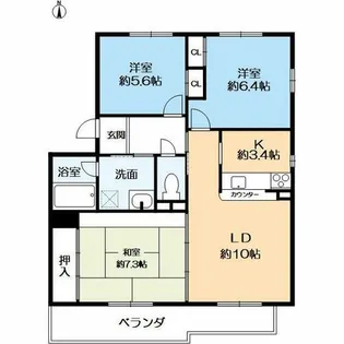 アルデール西宮【1階】の間取り