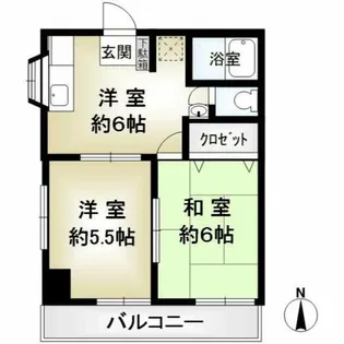 2DKの間取り画像