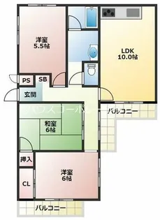 ドエル南塚口【5階】の間取り