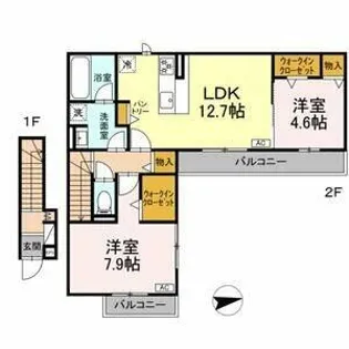 エスプレッシーヴォ【201号室】の間取り