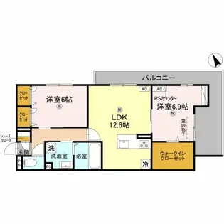 Gigliato(ジリアート)【201号室】の間取り