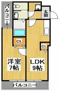 バッハレジデンス深井【7階】の間取り