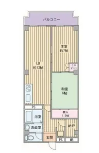 ハイツ柳井【4階】の間取り