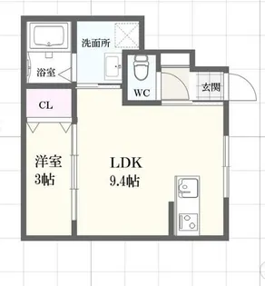 ボヌール妻鹿駅前【1階】の間取り