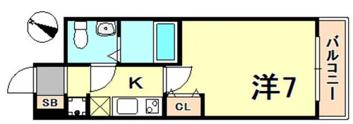 SERENITE三宮【13階】の間取り