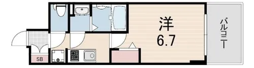 プレサンス神戸セレスティア【9階】の間取り