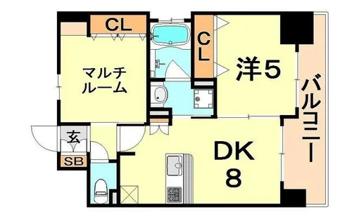 エステムコート神戸ハーバーランド前5アクア【3階】の間取り