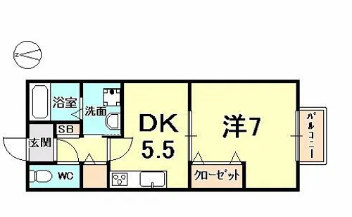 メゾン高松5 B棟【2階】の間取り