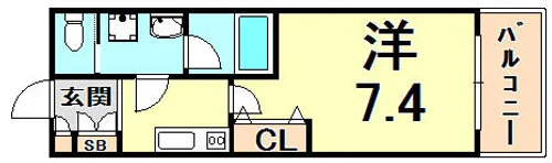 フルール西宮北口【3階】の間取り