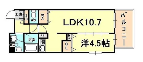 フルール西宮北口【2階】の間取り