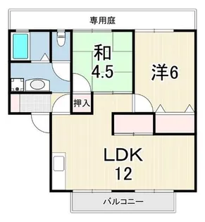 エステート桃山2【1階】の間取り