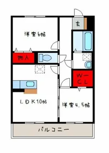 レフィナードカルチェC棟【3階】の間取り