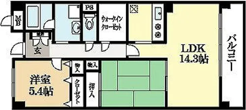 エトワール大竹【102号室】の間取り