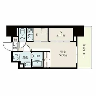 エステシア上前津【4階】の間取り