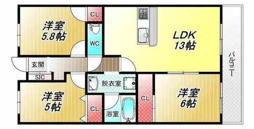 エオリアンハープ【2階】の間取り