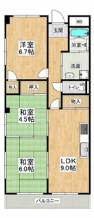 青雲マンション【4階】の間取り