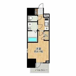 エスリードレジデンス大阪本町【10階】の間取り