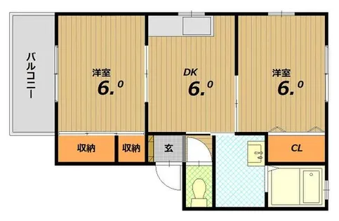須磨天神ハイツ【1階】の間取り