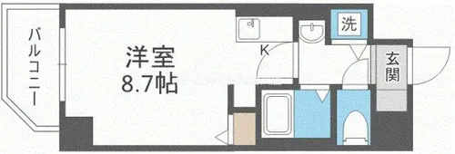 レジデンス福島Ⅱ【6階】の間取り