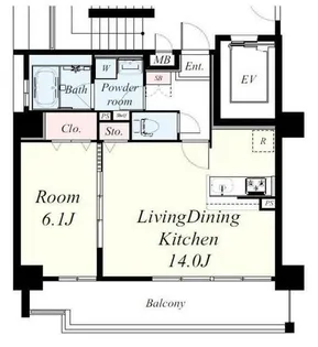 エルデ北堀江【4階】の間取り