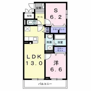 グロブナーコート丹波口【2階】の間取り