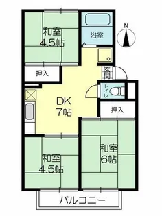 コーポ大和【202号室】の間取り