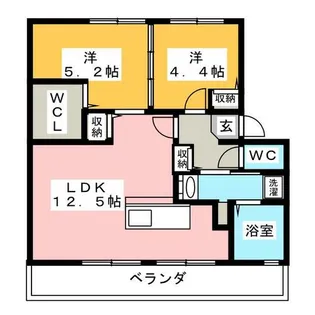 メゾン牧野【1階】の間取り