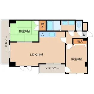 ラディエ南武庫之荘【4階】の間取り