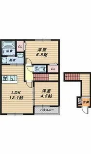 大阪府和泉市王子町2丁目【アパート】の間取り