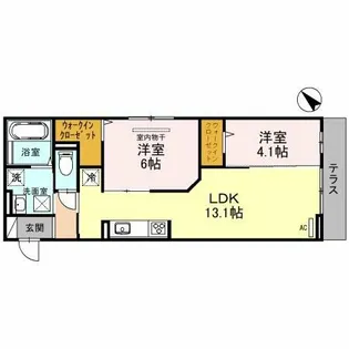 フォンテーヌ【1階】の間取り