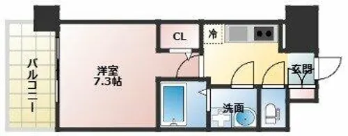 S-RESIDENCE新大阪WEST【6階】の間取り