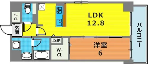 リベルタ元町通【606号室】の間取り