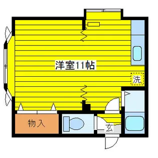 ハイツエリックス【1号室】の間取り