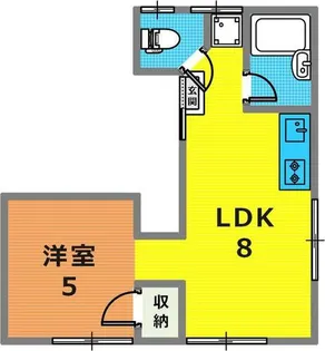 国香通アパート【201号室】の間取り