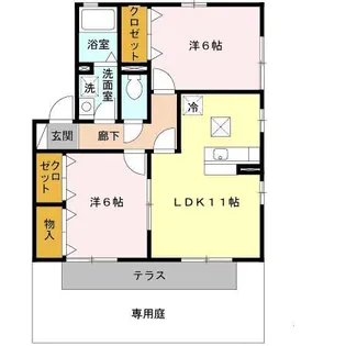 グリーンコート初芝 A【101号室】の間取り