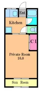 三津屋コーポ【303号室】の間取り