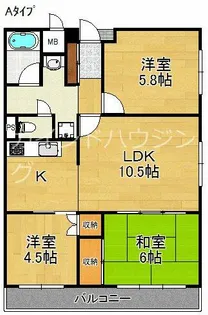 ヴィ・アンドエール【2階】の間取り